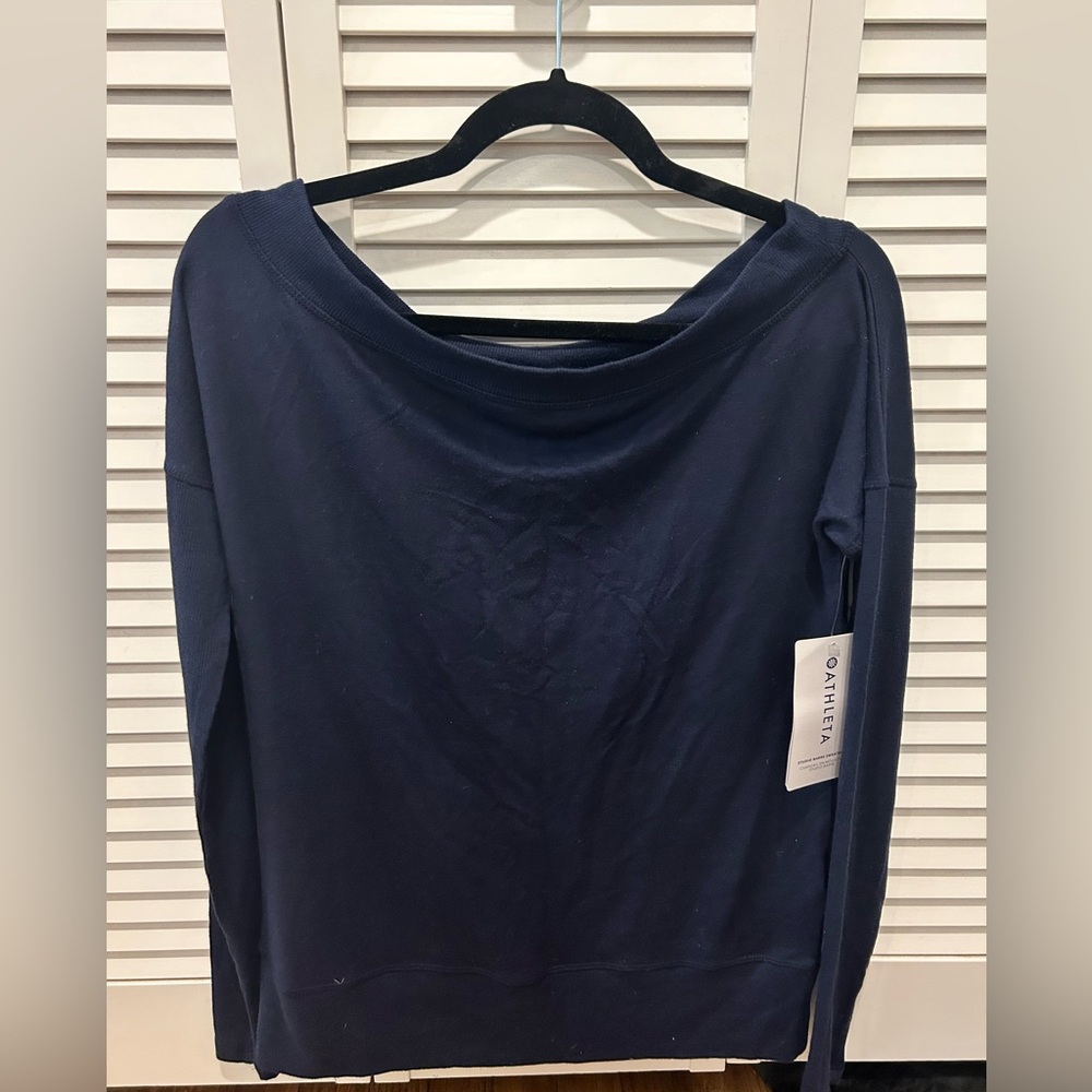 Athleta Studio Barre Sweatshirt in Navy
